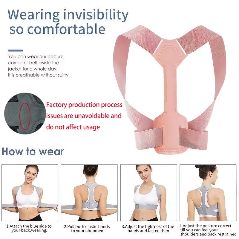 Posture Pro™ Adjustable Back Support Brace - Upper Back & Shoulder Corrector for Spine Alignment